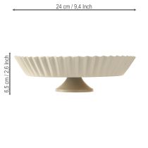 Artikel Metallteller Grau Retro Dekoteller mit Fuß Metall Ø24cm 2St für Floristen