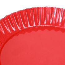 Artikel Metallteller Rot Deko 2er Set Ø14cm mit Fuß