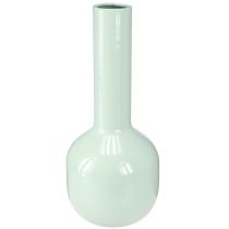 Artikel Metallvase Emaille Mintgrün Ø10,5cm H25,5cm Dekoration Blumenvase