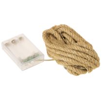 Artikel Micro LED Lichterkette Indoor mit Jutekordel und Warmweißem Licht – 390cm Länge