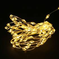 Artikel Lichterkette LED-Lichterdraht mit Batterien warm weiß 100er 1.59m
