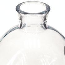 Artikel Mini Glas Vasen Blau Bauchig Ø7,5cm H9cm - 6er Set