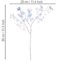 Artikel Künstlicher Blütenzweig mit irisierenden Blüten 80cm Kunststoff Innenbereich