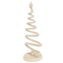 Artikel Stilvoller Mini Weihnachtsbaum Metall Beige 30cm Deko Tonoptik