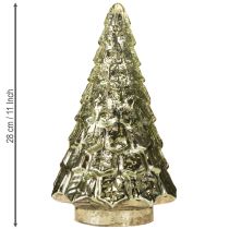 Artikel Mini Weihnachtsbaum mit LED-Licht 28cm Gold-Grün Vintage Deko