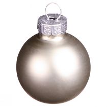 Artikel 22er Set Mini Weihnachtskugeln Anthrazit und Silber Glas Ø3cm für edlen Christbaumschmuck