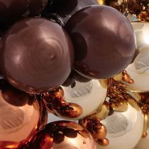 Artikel Mini Weihnachtskugeln Glas-Draht-Set Braun & Gold 25mm - Weihnachtsdeko 140er-Pack