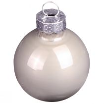 Artikel Mini Weihnachtskugeln Glas Grün Perlmuttgrau Ø3cm 22 St Weihnachtsschmuck