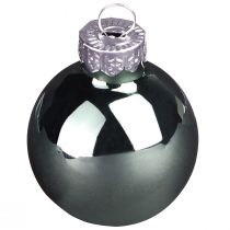 Artikel Mini Weihnachtskugeln Glas Grün Perlmuttgrau Ø3cm 22 St Weihnachtsschmuck