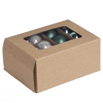 Artikel Mini Weihnachtskugeln Glas Grün Perlmuttgrau Ø3cm 22 St Weihnachtsschmuck