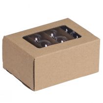 Artikel Mini Weihnachtskugeln Glas Transparent Retro-Look Ø3cm 22er Set