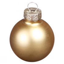 Artikel Mini Weihnachtskugeln Glas Gold Ø3cm - Vielseitig einsetzbare Christbaumkugeln 22St