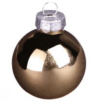 Artikel Mini Weihnachtskugeln Set Glas in Gold & Braun Ø3,5cm 22 Stück - Tischdeko, Baumschmuck, Geschenkanhänger