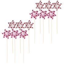 Artikel Mini Windrad Marienkäfer Deko Weiß Flieder Ø8cm 12 St Partydeko Outdoor Sommer