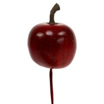 Mini-Äpfel am Draht 3cm glänzend 24St