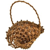 Artikel Mini Korb mit Henkel Weidenkorb Henkelkorb Braun 15×11cm