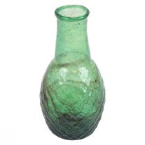 Mini Vase Grün Glasvase Blumenvase Rauten Ø6cm H11,5cm