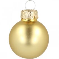 Mini Weihnachtskugeln Glas Gold Ø2,5cm 24St