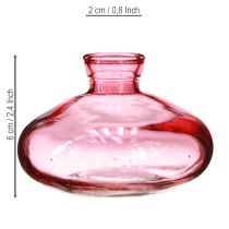 Artikel Minivasen Glas Bauchig Rosa Ø9cm H6cm Tischdeko Vintage 6 St