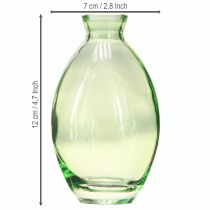 Artikel Minivasen Glas Grün bauchig Glasvasen Deko 12cm 6er Set