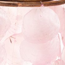 Artikel Windspiel aus Capiz-Muscheln und Holz, 70 cm, Rosa, für Innen- und geschützten Außenbereich