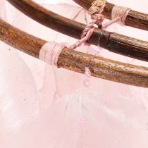 Artikel Windspiel aus Capiz-Muscheln und Holz, 70 cm, Rosa, für Innen- und geschützten Außenbereich