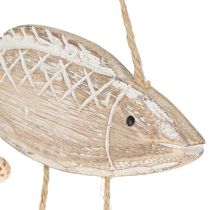 Artikel Mobile Maritim Holzfisch Deko Nature-set mit Muscheln 2er-Set Weiß