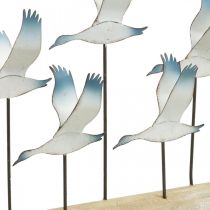 Maritime Sommerdeko, Fliegende Gänse, Metalldeko zum Stellen H27cm L30cm