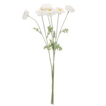 Artikel Kunstblume Mohn Weiß 78cm 3er-Bund Innenbereich