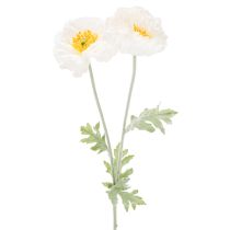 Artikel Kunstblume Mohn Weiß 78cm 3er-Bund Innenbereich