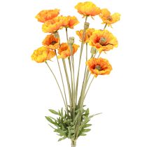 Artikel Mohnblumen Deko Kunstblumenstrauß Orange 78cm - Hochwertige Seidenblumen für Sommerdekoration