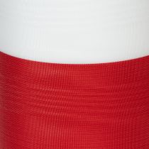 Artikel Moiré-Kranzband, Trauerband Weiß-Rot, Dekoband 150mm, Gedenkband Trauerflor, Acetat Taft 25m