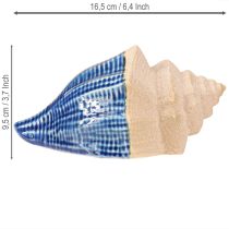 Artikel Maritime Keramik Deko Muschel Blau Beige 16,5×11×9,5cm 2er Set