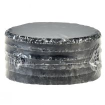 Artikel Natürliche Schieferplatte rund Untersetzer Schwarz Ø10cm 6 St