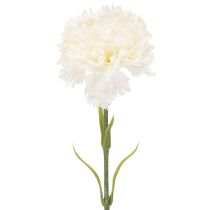 Artikel Kunstblume Nelke mit Stiel 56cm Weiß 8 Stück
