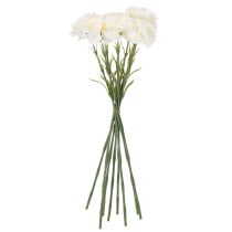 Artikel Kunstblume Nelke mit Stiel 56cm Weiß 8 Stück