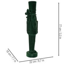 Artikel Nussknacker Figur beflockt Dunkelgrün 77 cm Innenbereich