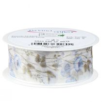 Artikel Organzaband Blau Florales Dekoband 40mm x 15m Eleganz Hochzeit