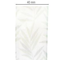 Artikel Organzaband Chiffonband Grüne Pflanzen Band 40mm 15m