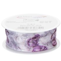 Artikel Organzaband Chiffonband Schmetterlinge Lila 40mm 18m