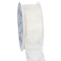 Artikel Organzaband Creme Dekoband Herzen 40mm 15m