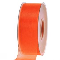 Artikel Organzaband Geschenkband Orange Band Webkante 40mm 50m