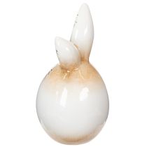 Artikel Osterhase Keramik Weiß Ei Deko Figur Hase Ø6cm H11,5cm
