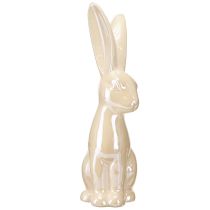 Artikel Eleganter Osterhase Beige Keramik Groß 49,5cm Dekofigur
