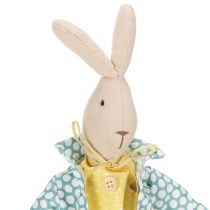 Artikel Osterhase aus Stoff, Hase mit Kleidung, Osterdeko, Hasenjunge H46cm