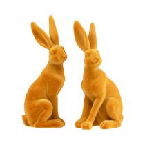 Artikel Osterhase Deko Hase Figur Ostern Gelb Curry H12,5cm 2 St
