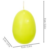Artikel Osterkerzen Eiform, Eierkerzen Ostern Limette 9cm 20h 6St