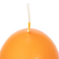 Artikel Set mit 6 Eikerzen in strahlendem Orange für Osterdekoration, 9cm Höhe, 20 Stunden Brenndauer