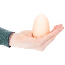 Artikel Osterkerzen Eiform, Eierkerzen Ostern Peach Ø6cm H9cm 6St