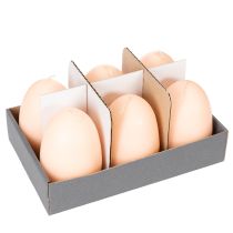 Artikel Osterkerzen Eiform, Eierkerzen Ostern Peach Ø6cm H9cm 6St